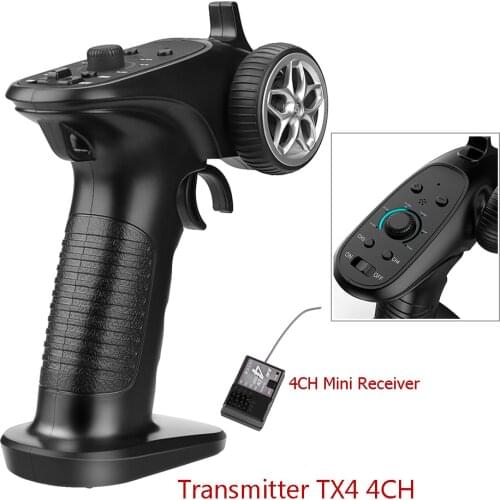 TX4 2.4GHz 4CH Radio system Transmitter Controller remote control w/ Receiver For RC Car Boat