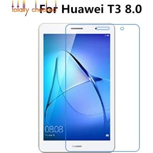 Real Glass for Huawei Mediapad T3 8.0 8 Inch Tablet + Cleaning Kit + Strong Box 9H Tempered Glass Screen Protector Film