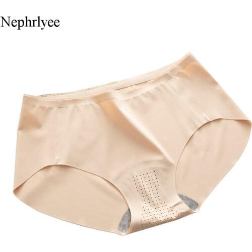 2021 New Arrival Women Seamless Panties Ice Silk Mid Waist Underwear For Female Briefs Womens Panties Soft Breathable Underpant