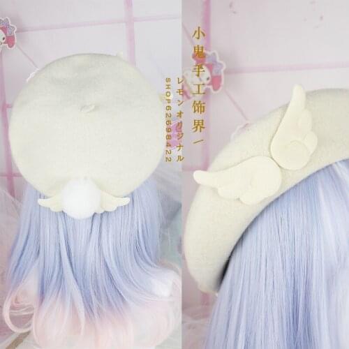 Mori Lolita sweet beauty pancake hat beret wool autumn and winter hat painter hat beret hat