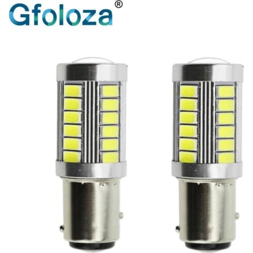 2pcs 1157 Bay15d LED Brake Lights p21/5w 5630 5730 33smd Car Tail bulbs auto Reverse Parking Lights red white yellow/Amber 12v