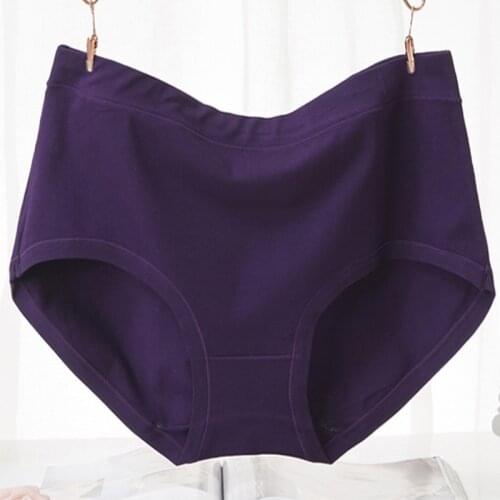 2Pcs/lot Cotton Panties women underwears plus size 6XL candy colors 11 colors Comfortable womens briefs