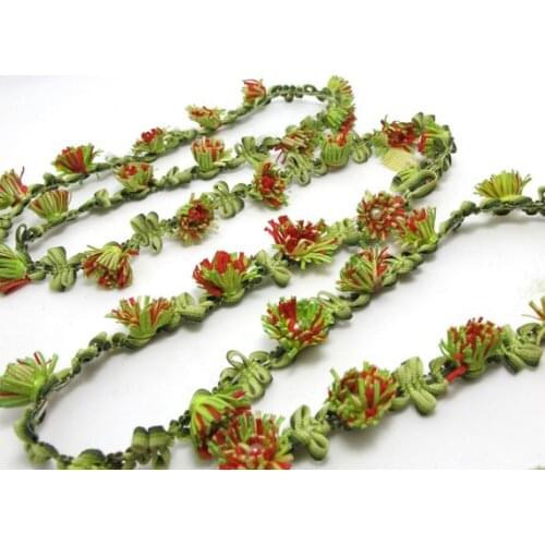 2 Yards 9mm Pleated Double Sided Ombre Picot Edge Trim|Craft DIY Embellishment|Decoration|Sewing Supplies|Hair Bow|Bow Supplies