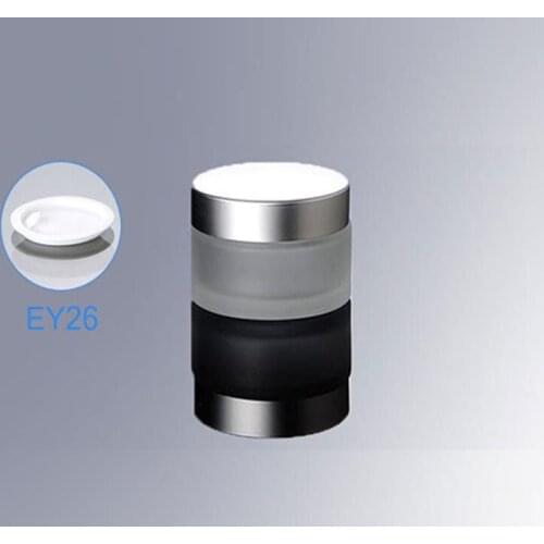300pcs/lot glass 20ml Small Cosmetic Bottle mini 20g Empty Frosted cream jar Sample Packaging Jars with Silver lids