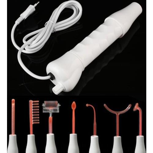 7 in 1 Portable High Frequency Glass Tube Facial Beauty Skin Care Electrode Wand Electrotherapy Glass Tube Acne Spot Remover