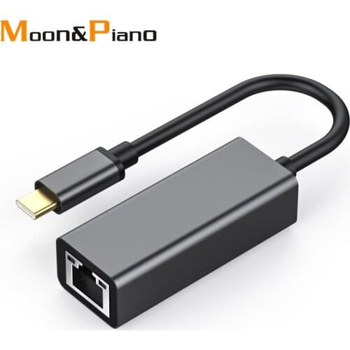 Type-C to RJ45 Adapter Gigabit Ethernet Network Card High Quality Durable Data Sync Fast Speed Laptop Monitor Data Converter