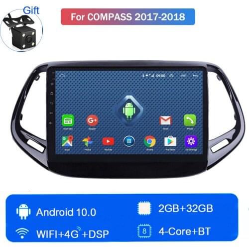 For jeep compass 2017 2018 Car Radio MP5 Multimedia control large screen Android 10 GPS Navigation Touchscreen 2+32G