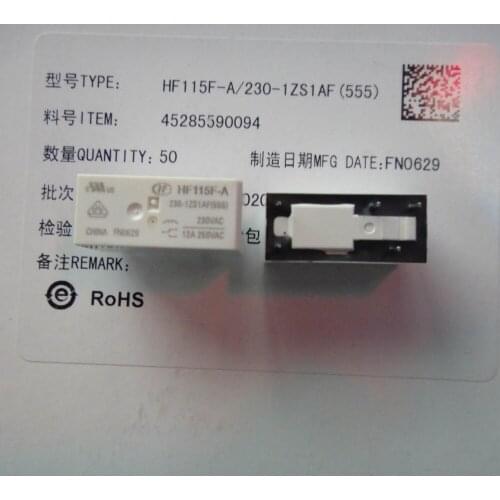 Free shipping lot (10 pieces/lot) original New HONGFA HF HF115F-A-230-1ZS1AF JQX-115F-A-230-1ZS1AF DIP-5 12A 230VAC Power Relay