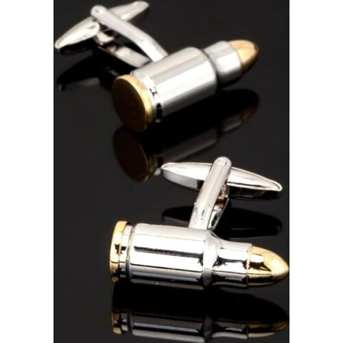Free shipping, new fashion mens shirt cufflinks gold bullet cufflinks senior designer exclusive design shirt gift button
