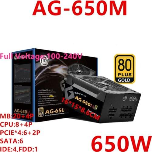 New PSU For ApexGaming Brand 2070 Full Modular Chicken Eating Game Power Supply Rated 650W Peak 850W Power Supply AG-650M