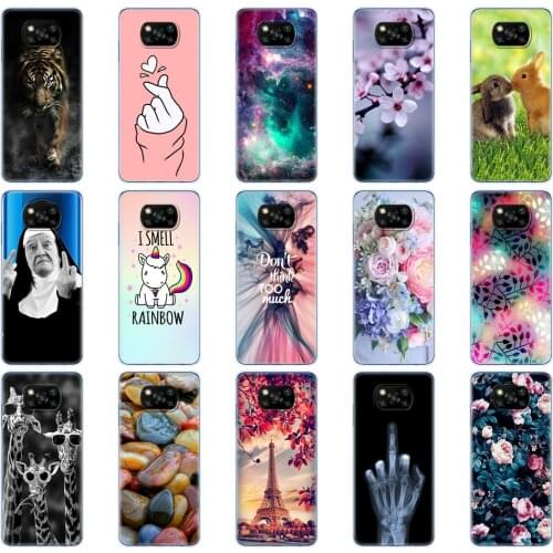 For Xiaomi Poco X3 NFC Case Silicon TPU Soft Back For POCO X3 NFC Bumper Poco X 3 PocoX3 NFC 6.67'' Global POCOPHONE Phone Cover