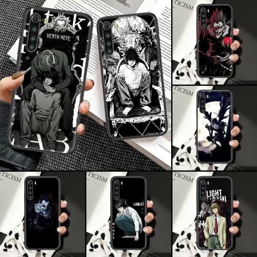 Death Note Phone Case For Xiaomi Redmi Note 7 8 9 10 7A 8T 9A 9T 9S 10S Pro black painting shell 3D waterproof art cell cover