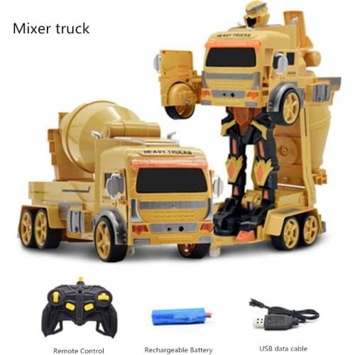 Remote control excavator deformation robot rc truck watch gesture sensing radio controlled car drift model toys for boys gift