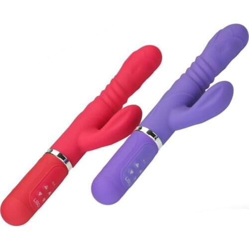 Adult Sex Toys For Women 36 Plus 6 Modes Silicone Rabbit Vibrator 360 Degrees Rotating And Thrusting G-Spot Dildo Vibrator