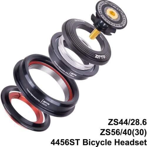 Mountain Bicycle Headset 44mm 56mm Tapered Tube fork Straight ZS44 ZS56 Bike Step Top Cap Threadless Bearing Headset For MTB