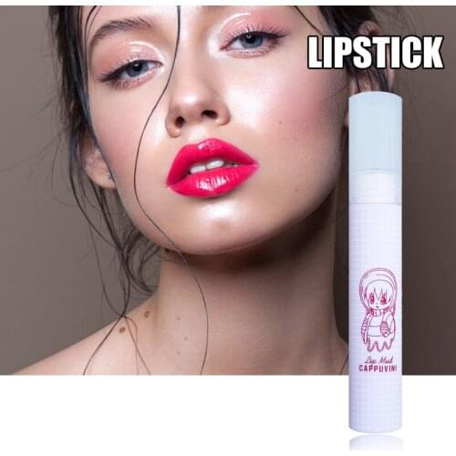 High Quality Glossy Lip Glaze with Pink Print Design Non-Sticky Lightweight Long-Lasting Moisturizing Portable for Daily Life