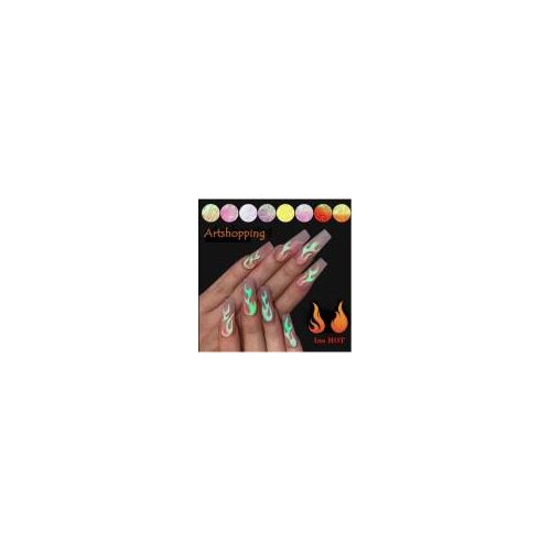 Hologrofik Flame Nail Template Nail Sticker Nail Ornament