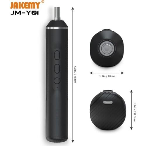 JAKEMY 2020 NEW PRODUCT JM-Y01 Portable Magnetic Cordless Electric Screwdriver Set DIY Power Tool for TV Laptop Household Repair