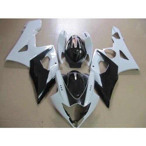 Injection mold Fairing kit for GSXR1000 05 06 GSX-R GSXR 1000 K5 2005 2006 ABS White gloss black Fairings SET+gifts SD47