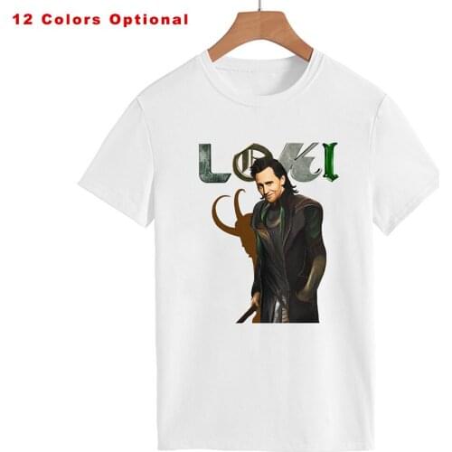 2021 New Loki Cosplay Costumes Short Sleeve T-shirt Printing Round Neck Pullover Top Summer Plus Size Men Women Loki Costume