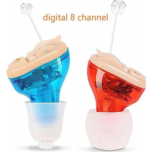 Best Digital 8 Channel Hearing Aids Intelligent Hearing Device Invisible Hearing Aid Assistant Adjustable Tone Sound Amplifier