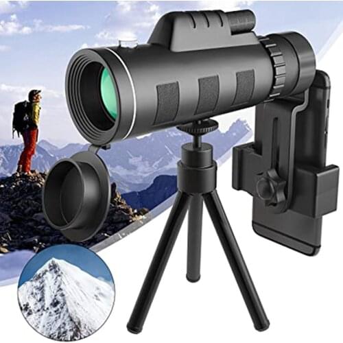 Monocular Telescope Compact Retractable Zoom Waterproof Bak4 Professional HD Glass monocular Telescope With Tripod Phone