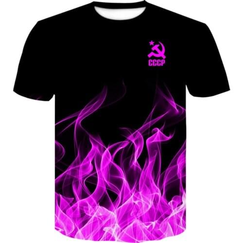 CCCP brand mens 3D printing T-shirts short sleeve solid 2021 new unisex loose t shirt Summer sport shirts tops oversized S-6XL