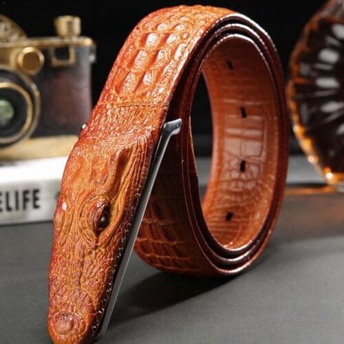 Men Crocodile Belts For Males Design Wearing In Daily Life Quality Fashion New Waist Belt High Adjustable T4O3