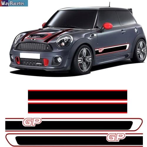 Car Hood Decal Rally Line Bonnet Engine Cover Side Stripes Sticker For MINI Hatch Cooper S R56 R57 Cabrio 2007-2013 Accessories