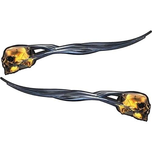 2 X Skull Flames Wrap Decal Personality Auto Sticker for Boat Car Truck Helmet Motorcycle Gas Tank Graphics Decal,15cm*2cm