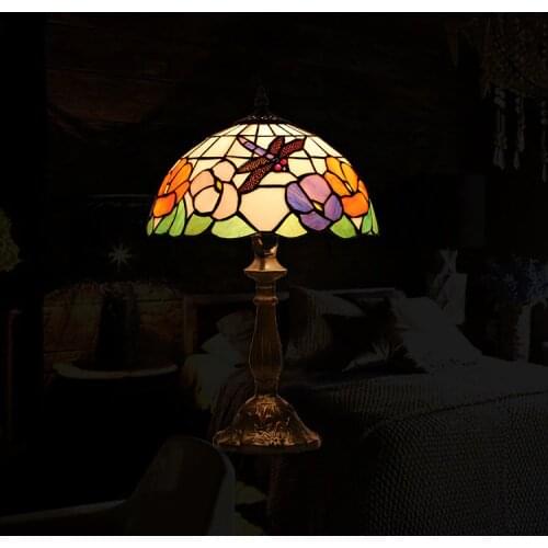 Tiffany Table Lamp E27 Baroque Bedroom Bedside Lamp Creative Fashion Retro Table Lamp