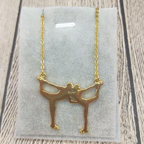 New Trendy Ice Skating Necklace Men and Women Figure Skating Pendant Necklace Speed Skating Jewellery Figure Jewellery