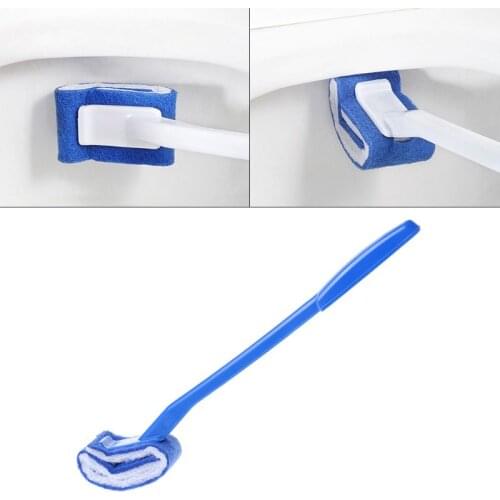 Plastic Long Handle Bathroom Toilet Bowl Brush Scrub Sponge Cleaning Tool