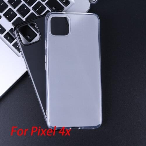 TPU Transparent Black Gel Pudding Protective Case Cover For Google Pixel 4 XL Pixel4 4XL Anti-scratch Drop-proof Silicone Shell