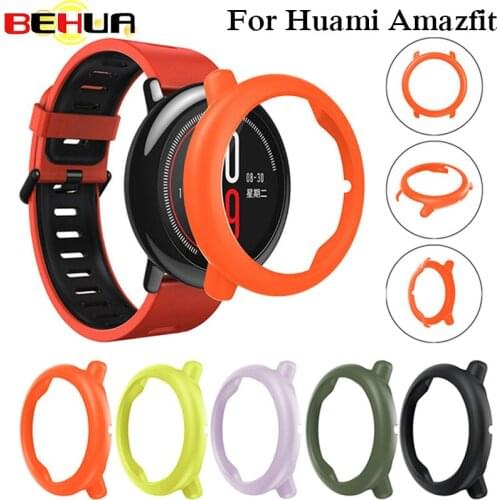BEHUA Frame For HUAMI AMAZFIT Smart Watch Fashion Slim Frame Colorful PC Case Cover Protect Shell For HUAMI AMAZFIT Smart Watch