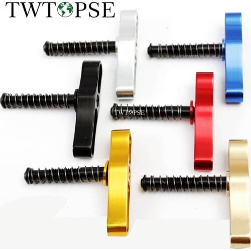TWTOPSE 2 pcs Bicycle Bike Hinge Clamp Lever For Brompton Folding Bike Clamp Plate Lightweight 38g CNC AL7075 Aluminum hcl-2