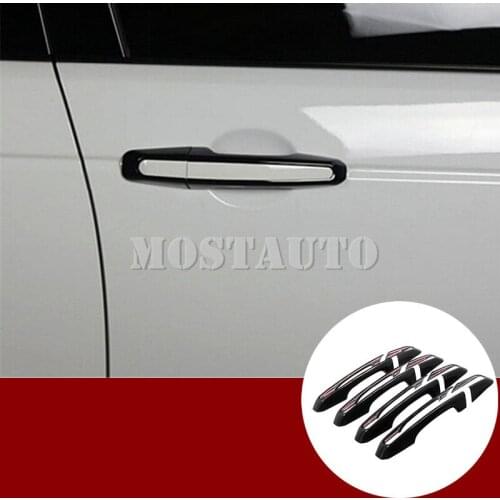 For Land Rover Discovery 5 L462 Inner Car Door Handle Cover Trim 2017-2018 8pcs Black/Silver Car Accessories Interior Car Decor