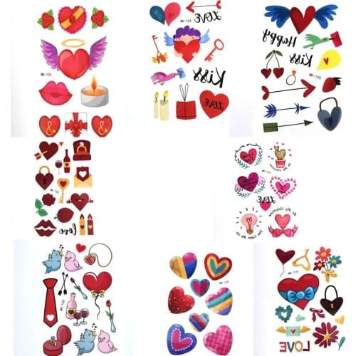 10Pcs/lot Cute Stickers Cartoon Kids Temporary Tattoo Sticker Body Sticker Tattoos
