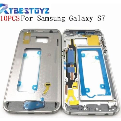 10PCS Repair Parts Mid Middle Plate Frame For Samsung Galaxy S7 G930F S7 edge G935F Front LCD Housing Chassis Frame Bezel