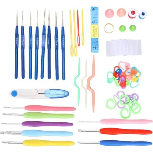 16pcs/set Knitting Tools Crochet Needle Hook Accessories Supplies with Case Knit Kit New Yarn Knit Weave Craft Scissors Dropship
