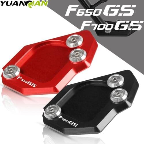 Motorcycle CNC Aluminum Kickstand Side Stand Enlarge Extension Pad For F700GS F700 F 700 GS 2008-2017 F650GS F650 GS 2008-2014