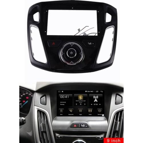 Car Radio Fascia for FORD FOCUS 2012-2017 9 Inch Stereo Dvd Player Dashboard Kit Face Plate