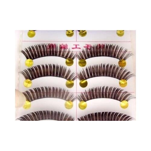Free shipping 2014 hot sale 10Pairs/lot sweet natural long thick cocking up girl false eyelashes charming fake eyelashes