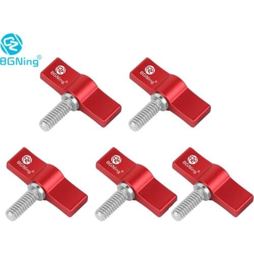 BGNing 5pcs Aluminum L-type/T-type 17mm 1/4" Inch Thread Hand Tighten Screw Handle Adjustable for DSLR Camera Photo Studio Parts