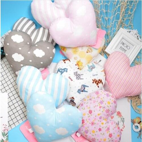 Baby Plush Toys Cotton Baby Sleep Pillow Heart-shaped Cushions Room Decor Pillow Girls Children Christmas Gifts