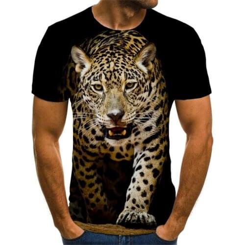 3d Tshirt Tiger T-shirt Men Cheetah Shirt Print Animal Tshirt Printed Harajuku Funny T shirts Mens Clothing summer Cool Male