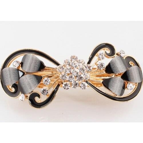 Headwear cravat Flower golden plated Hairpin Woman Hair Accessories hair clips Christmas gift head jewelry