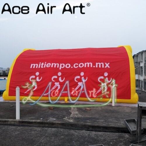 Hot sale red inflatable tunnel tent for sport events