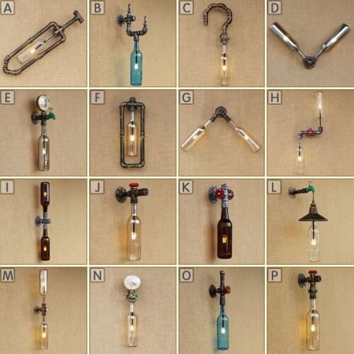 American country lamp balcony wall lamp bar hoses manufacturing bottle of individual character dining-room wall lamp