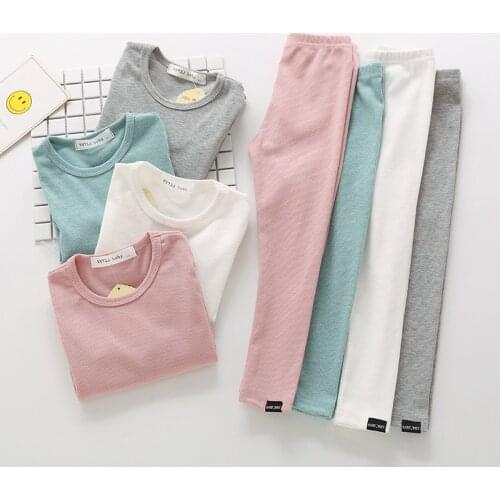 2018 New Fashion Baby Girl pajamas For Kids Boys Children Clothes Autumn Winter Toddler Set Pink Soft Comfortable Long sleeve